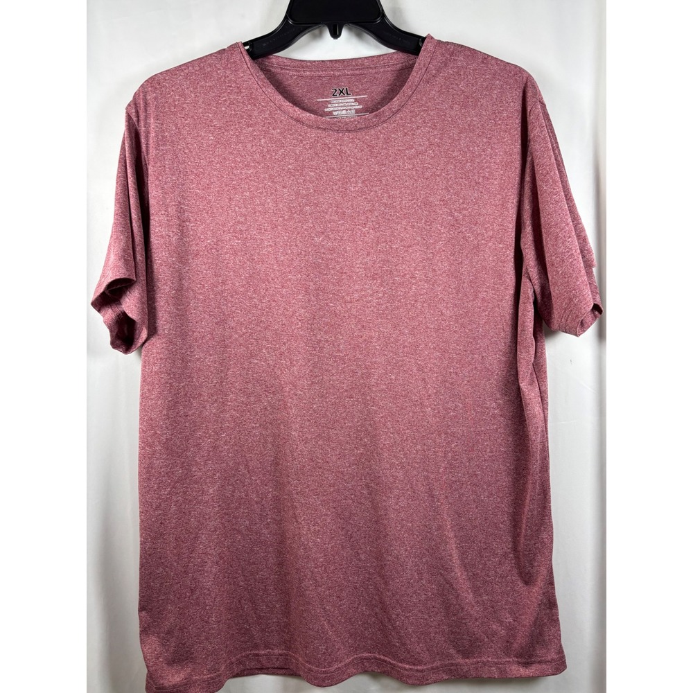 Lot of 4 Mens 2XL Heathered Performance T-Shirts Short Sleeve Crew Neck Basics - Picture 4 of 13